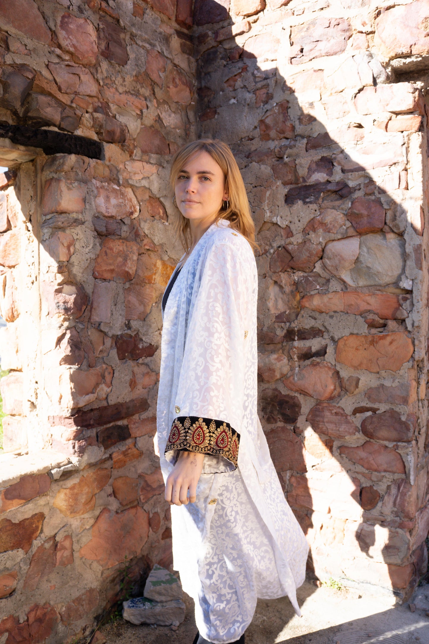 Muse Robe - Embroidered Sleeves