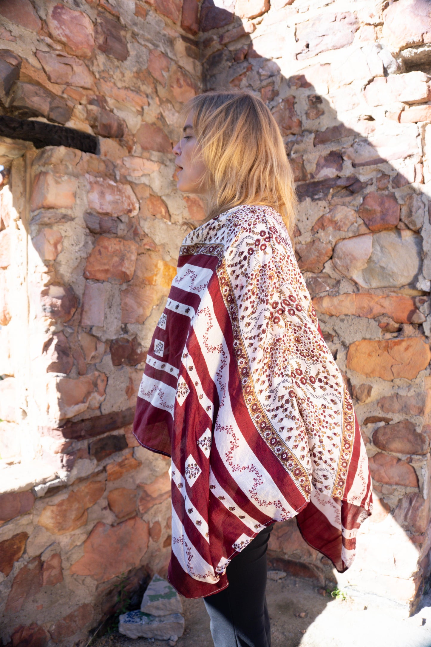 Jonie Poncho - 100% Silk