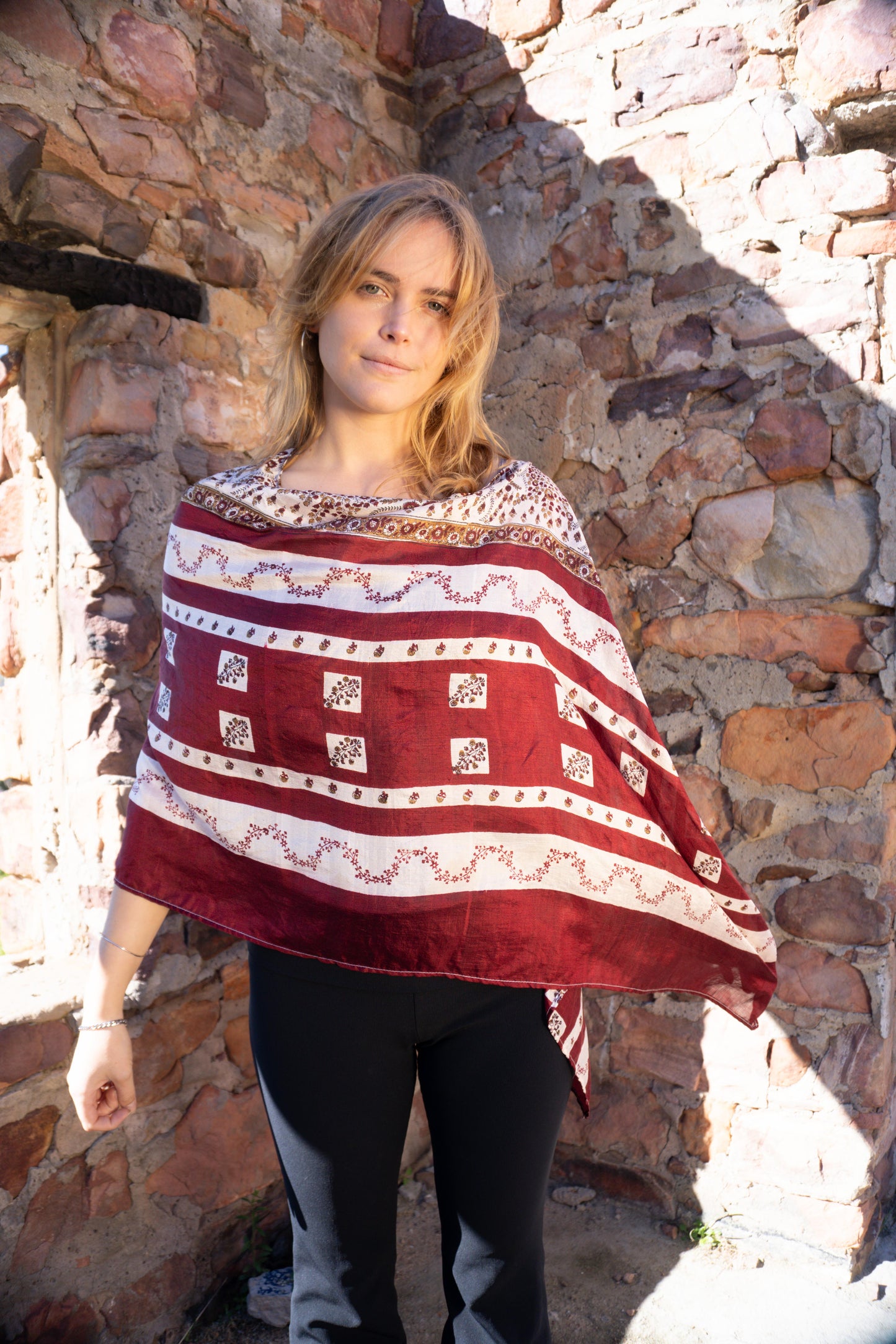 Jonie Poncho - 100% Silk