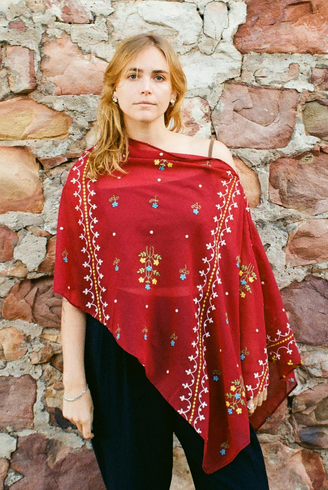 Jonie Poncho - Embroidered