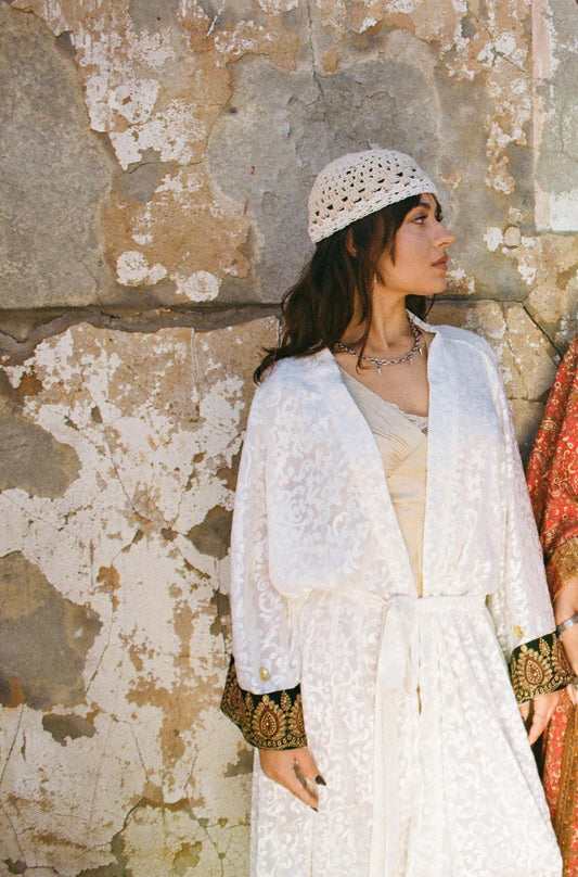 Muse Robe - Embroidered Sleeves