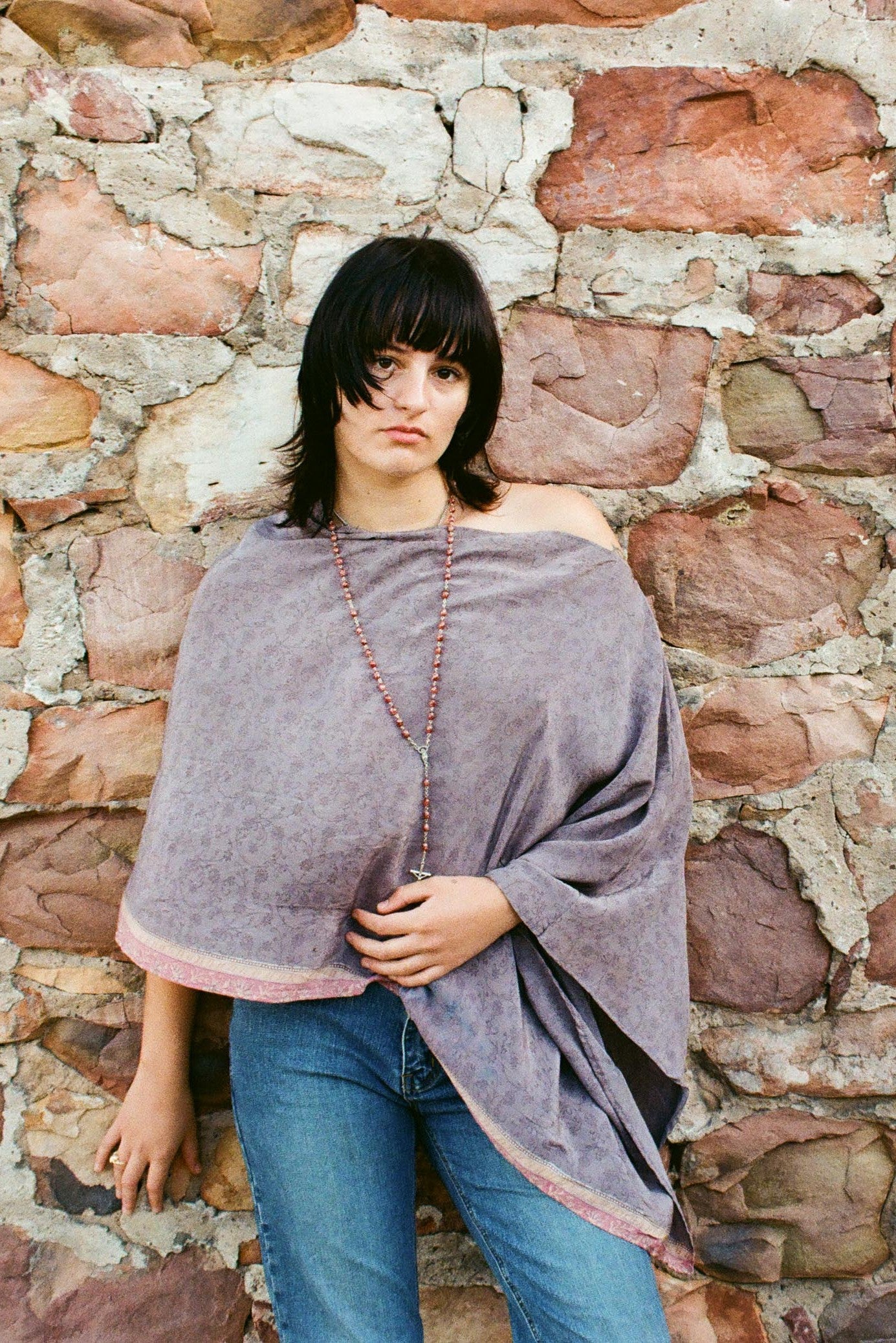 Jonie Poncho - 100% Silk